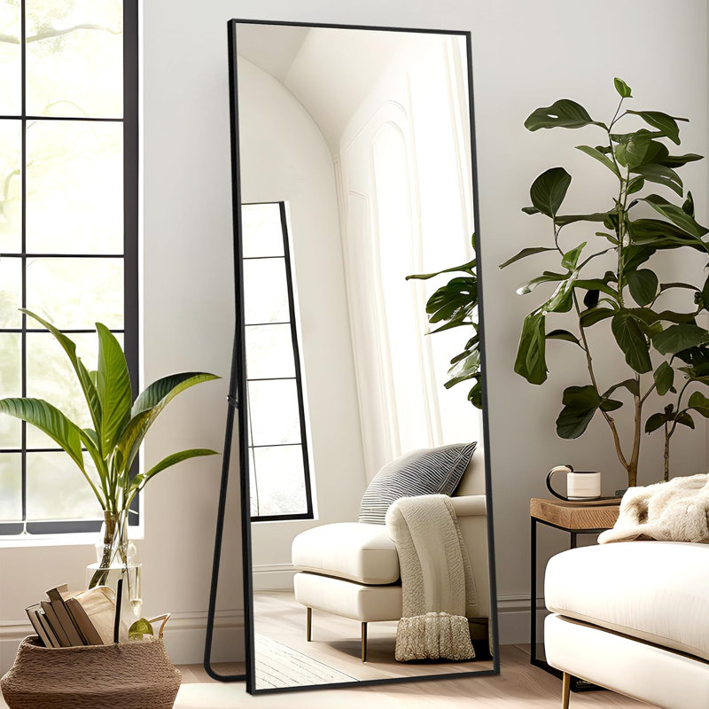 AMIBZ Aluminum Rectangle Floor Mirror | Wayfair